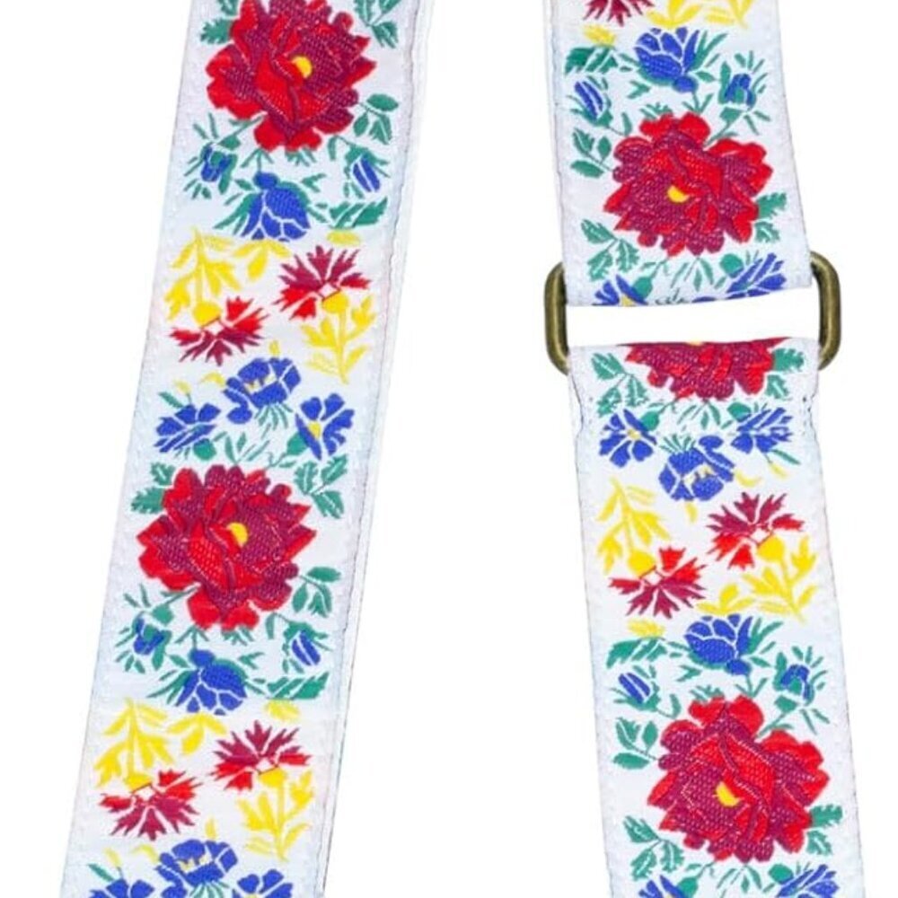 Crossbody Bag Strap Genuine Leather 2W Adjustable Embroidered Bag Accessory